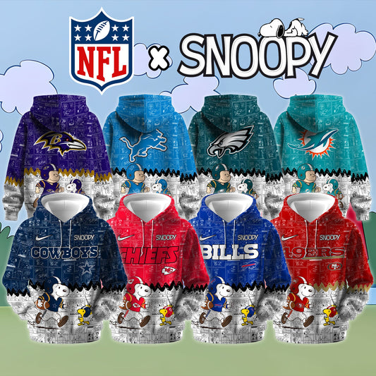 Game Day Snoopy Football All Teams Hoodie Editions Limited