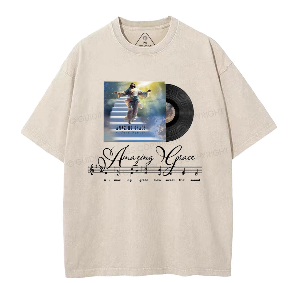 Amazing Grace Christian Washed TShirt  