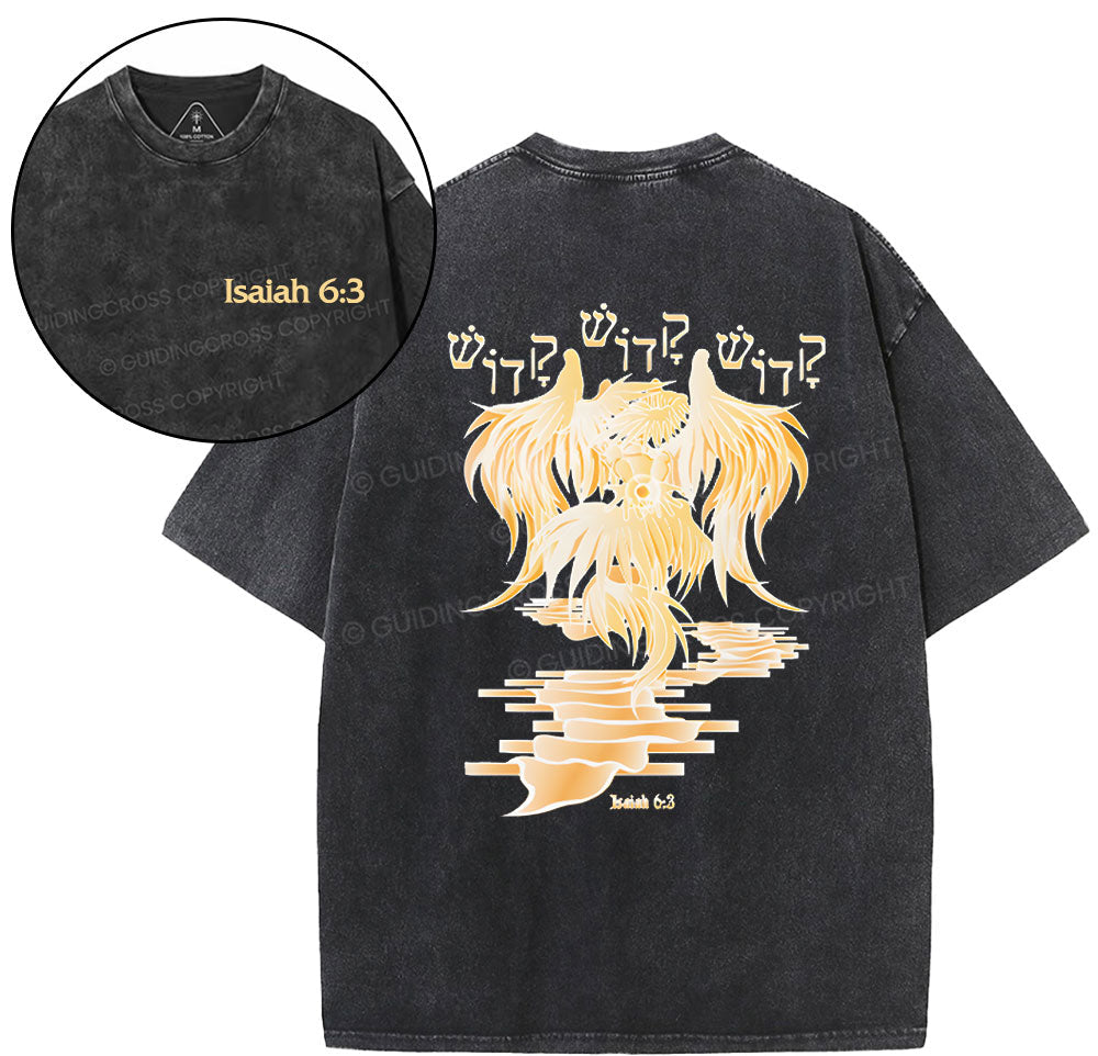 Isaiah-6：3 Christian Washed T-Shirt Sale - GuidingCross