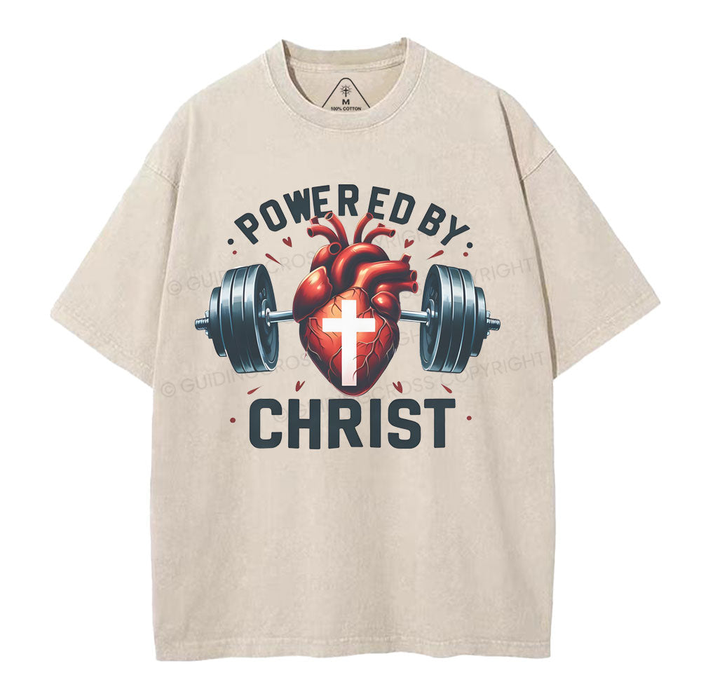 Powered By Chrsit Christian Washed TShirt  