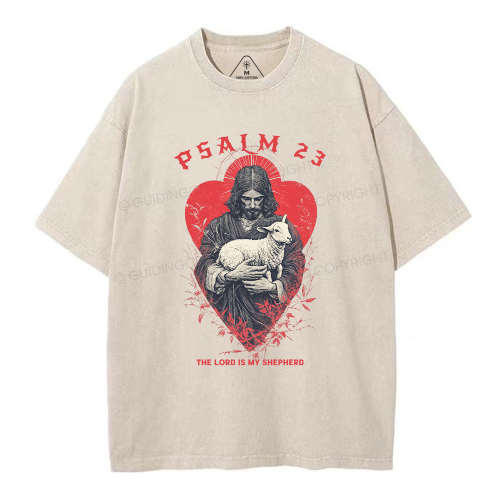 Psalm 23 The Lord Is My Jesus Christian Washed TShirt  