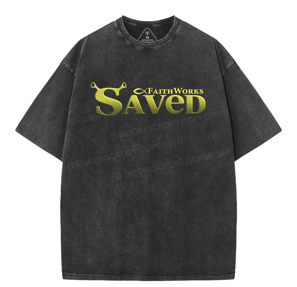 Saved Christian Washed TShirt  