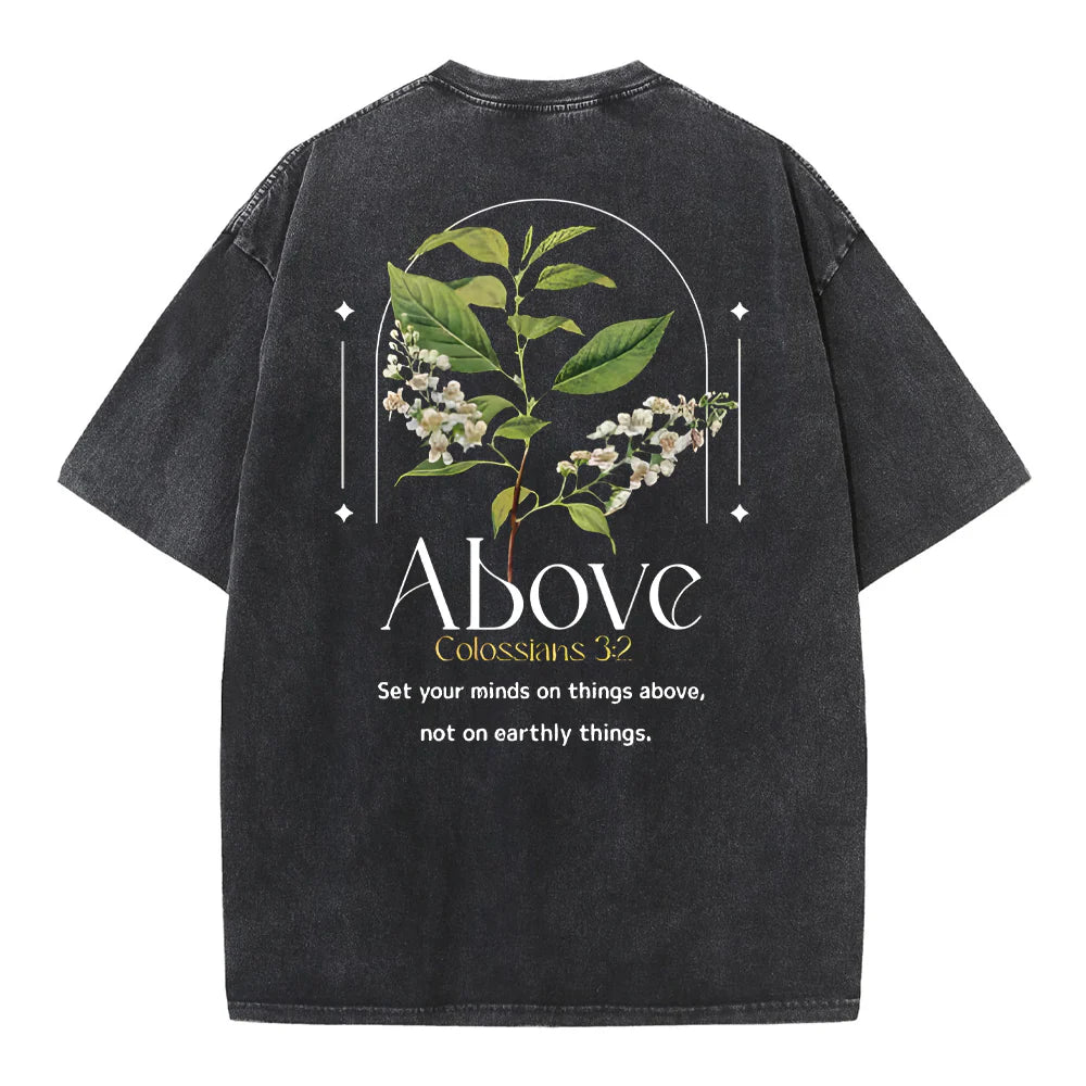 Set Your Mind On Things Above Christian Washed TShirt  