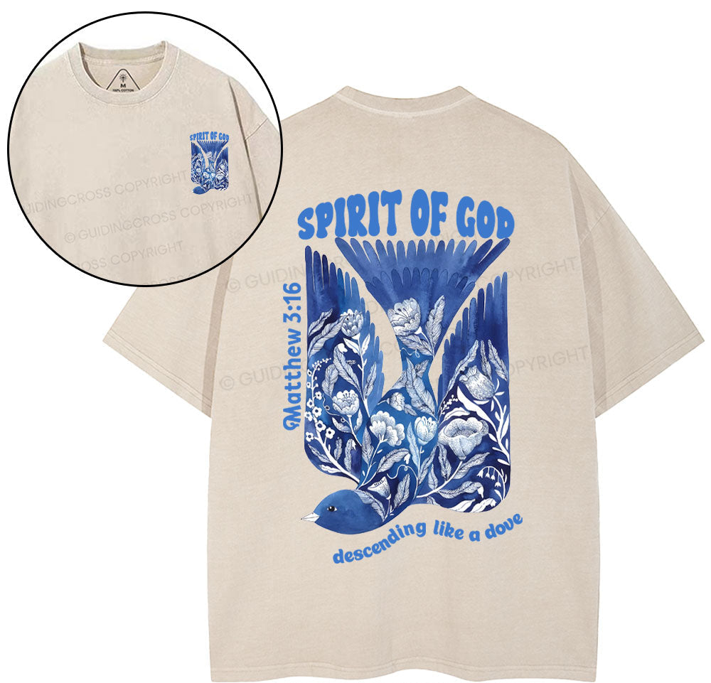 Spirit Of God Dove Christian Washed TShirt  