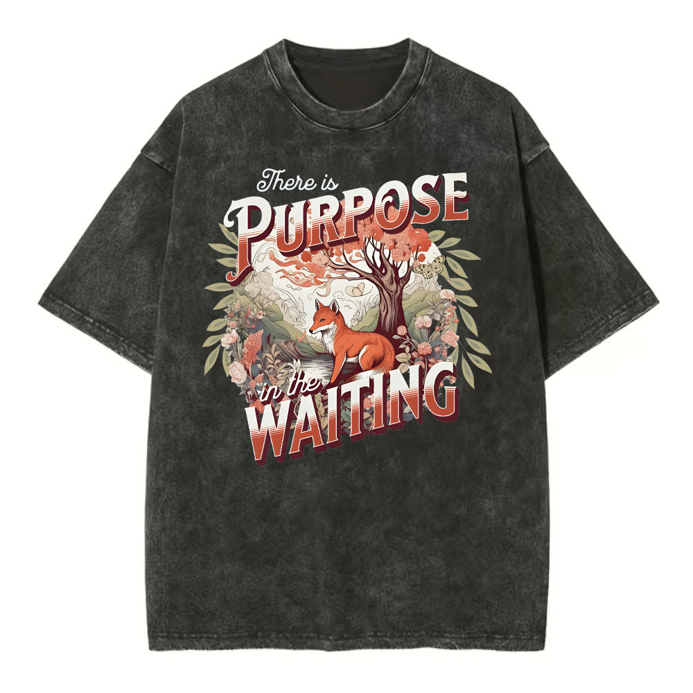 There Is Purpose In The Waiting Christian Washed TShirt  