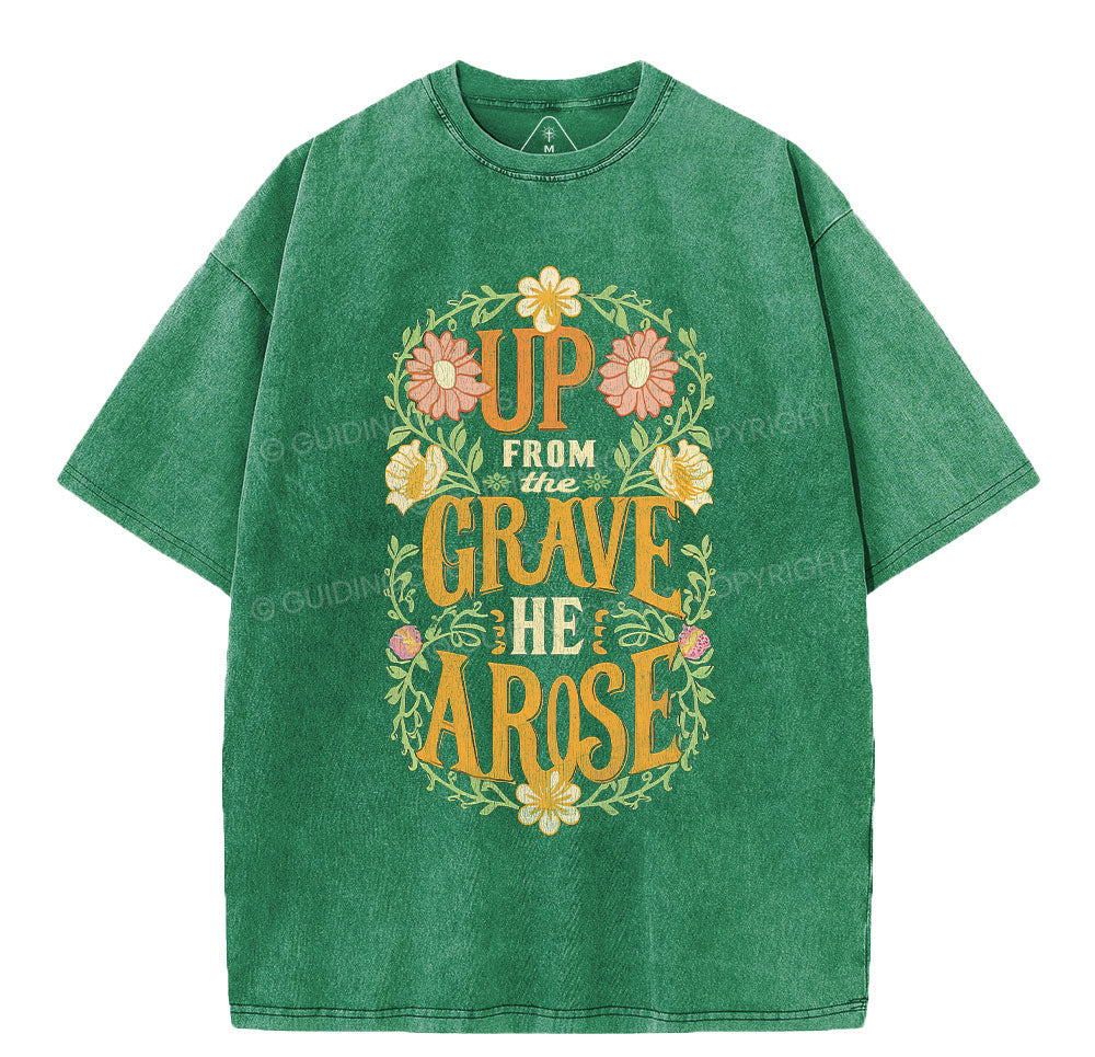 Up From The Grave Christian Washed TShirt  