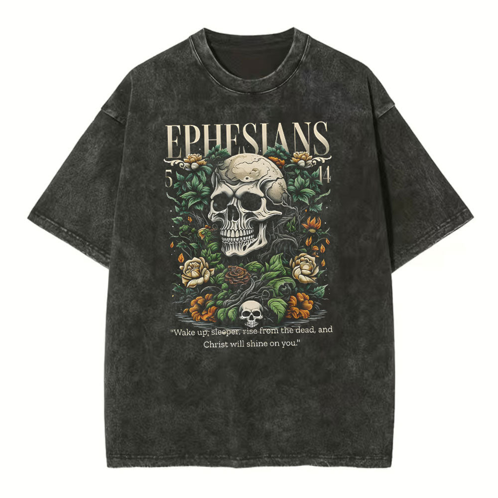 Wake Up Sleeper Chrsitian Washed TShirt  