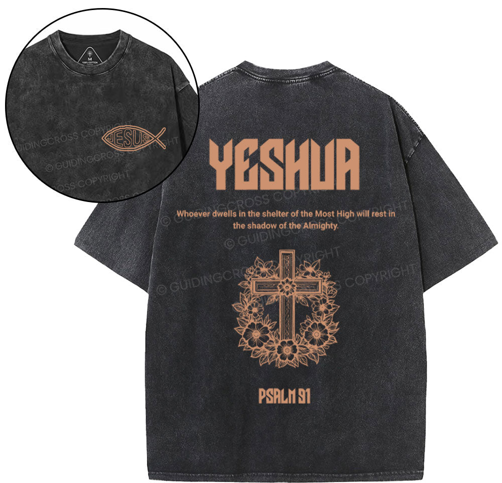 Yeshua The Almighty Chrsitian Washed TShirt  