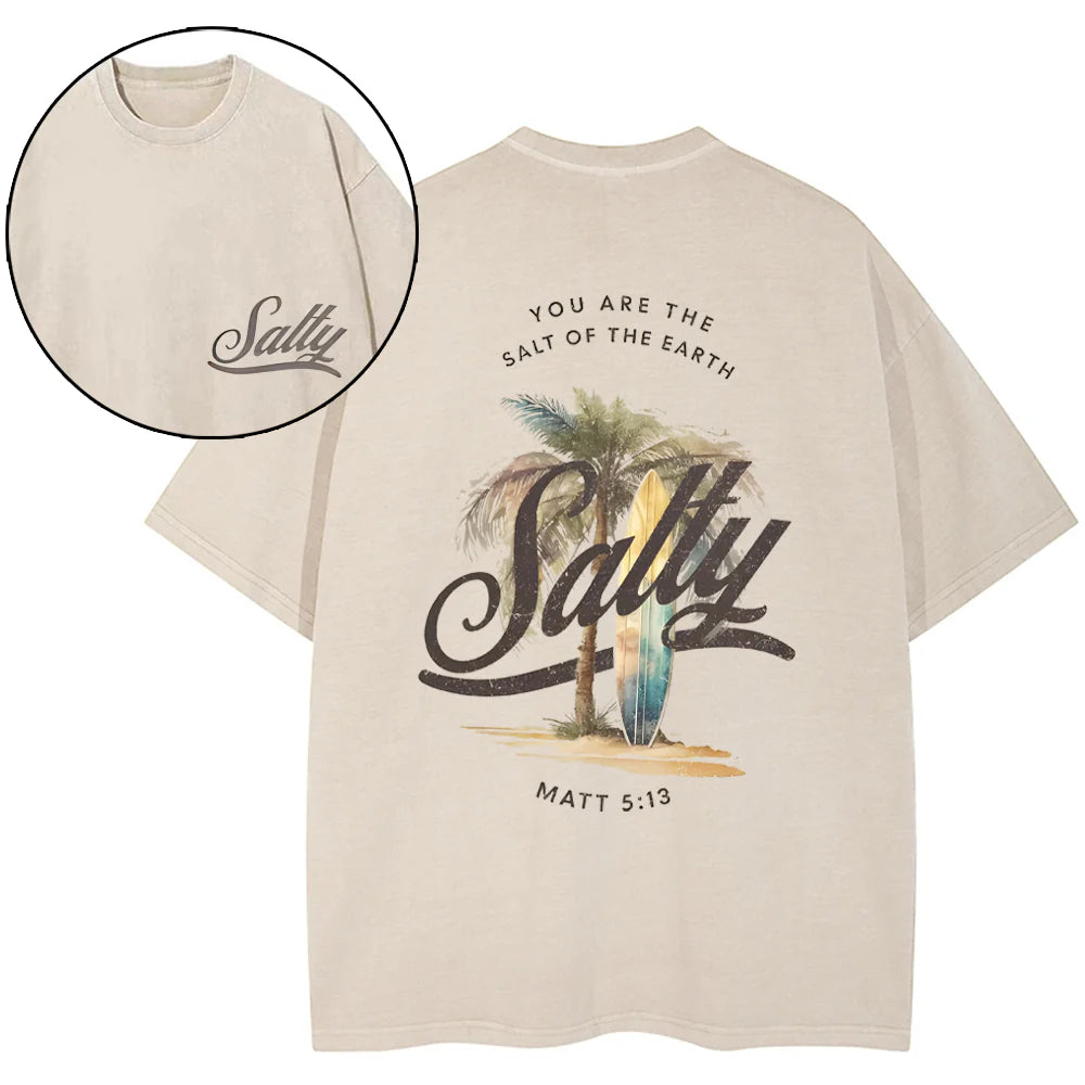 You Are The Salt Of The Earth Christian Washed T-Shirt Sale - GuidingCross