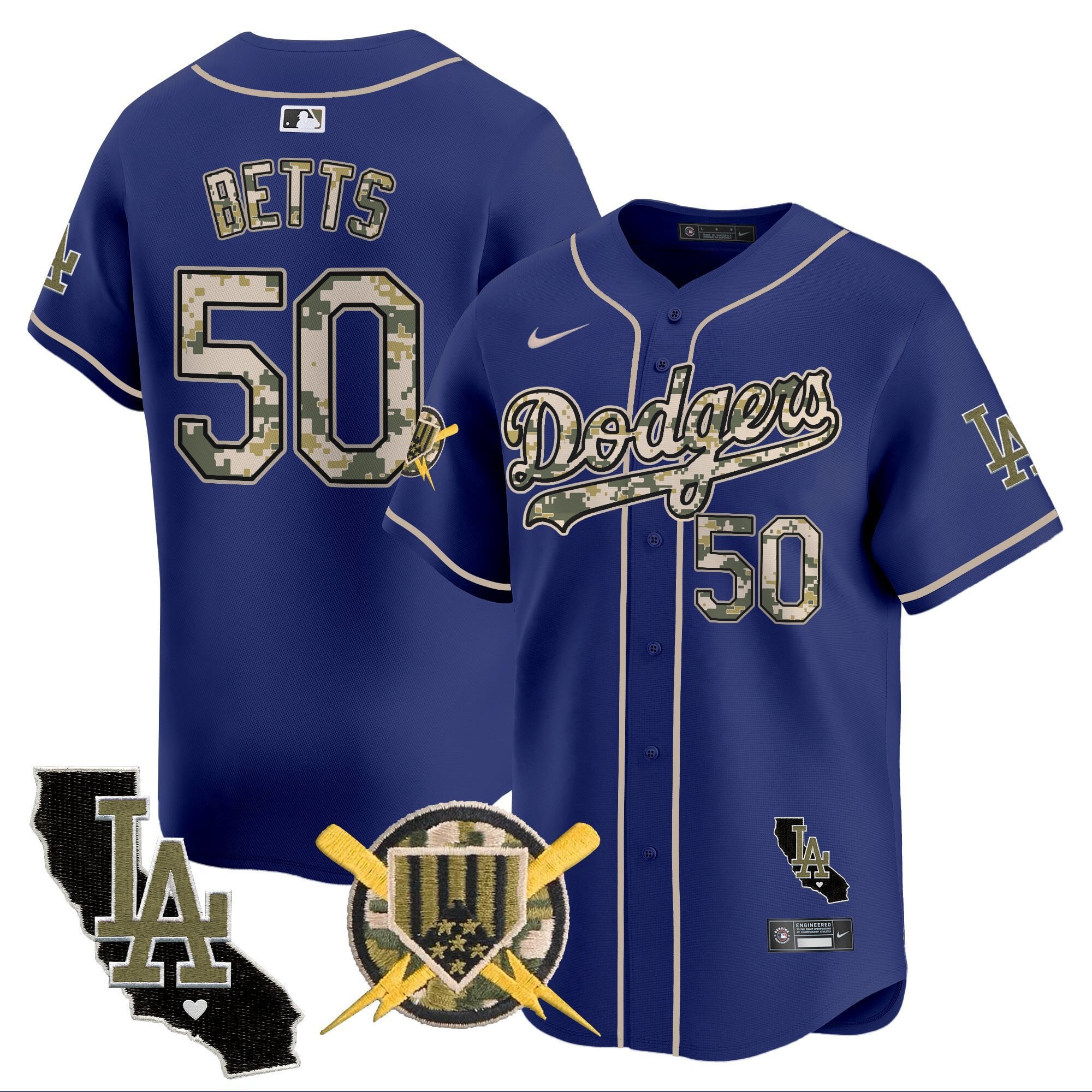 Men's Dodgers Armed Forces Day Vapor Premier Limited Jersey - All Stitched