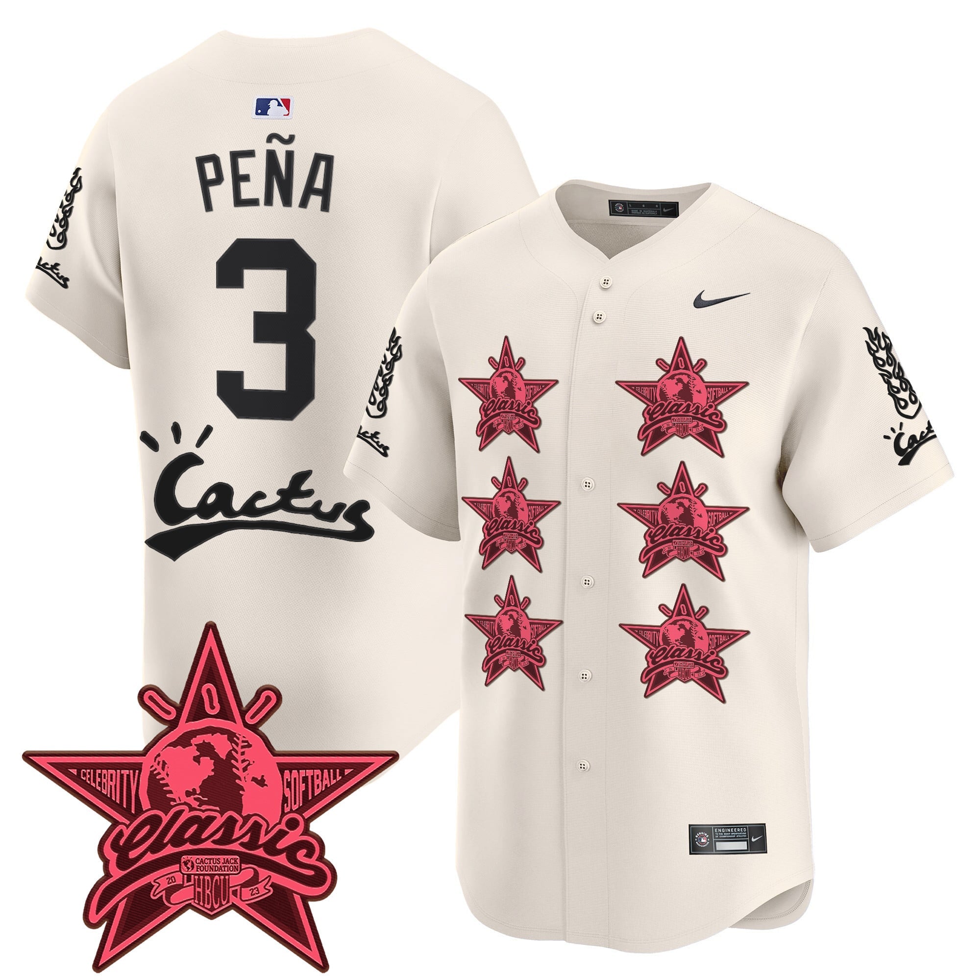 Men's Houston Astros Cactus Jack 2025 Vapor Premier Limited Jersey V2 - All Stitched