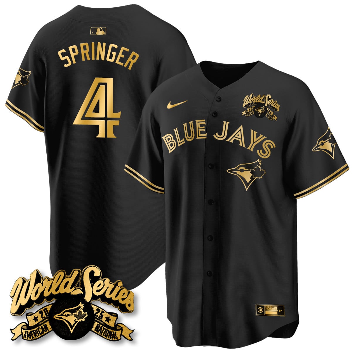 Toronto Blue Jays 2025 American League Champions Jersey - All Stitched