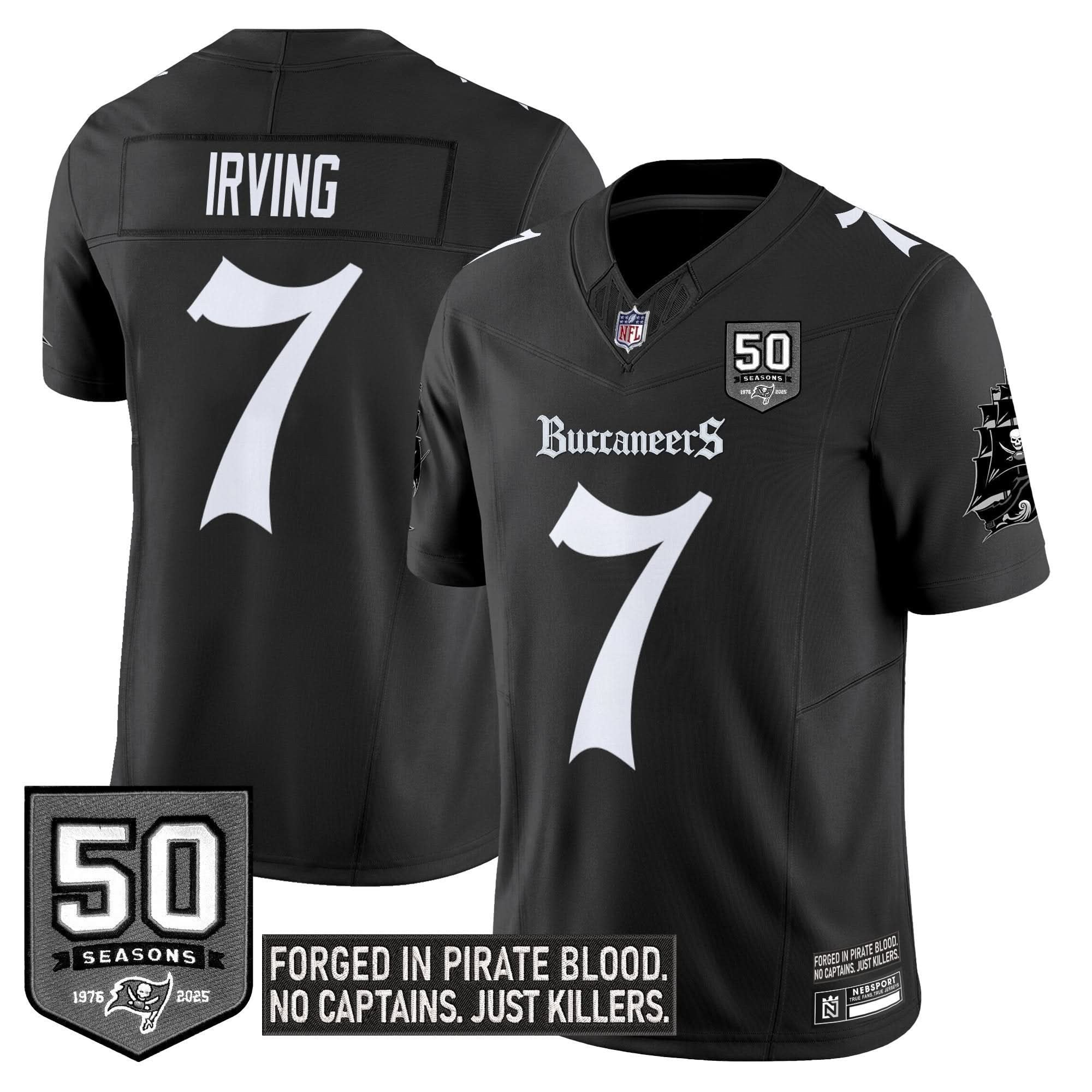 Tampa Bay Buccaneers 'Gothic Pirate Shadows Edition' Limited Jersey - All Stitched
