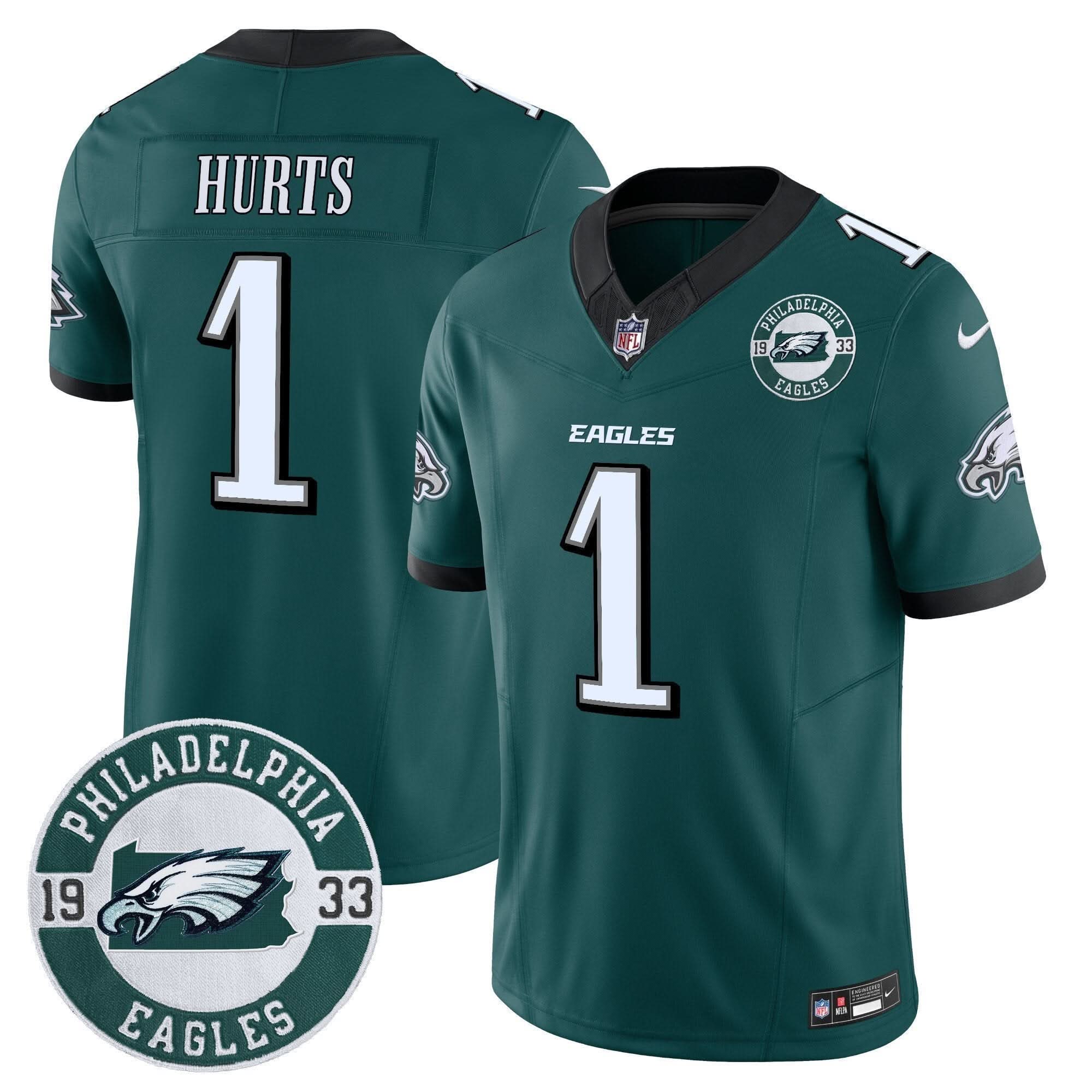 Eagles 2024 Vapor Limited Jersey - Est. 1933 Patch - All Stitched