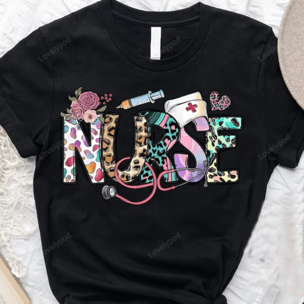 Nurse Shirt, Nurse Life Shirt, Nurse Gift, Gift For Nurse, Nurse Week, Nursing School Tee, Registered Nurse Shirt, Leopard Print Nurse Shirt