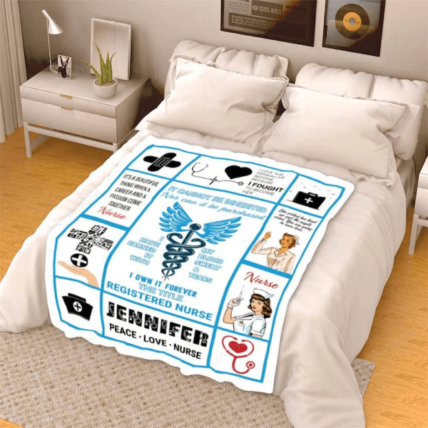 Customized Registered Nurse Blanket, Registered Nurse Nurse Day Gift Custom Gift For Nurse, Personalized Blanket For Nurse - Image 3