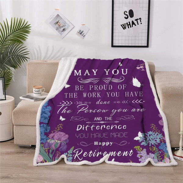 Retirement Gifts for Women Throw Blanket, Best Retirement Gifts for Teachers Nurses Mom Grandma Friend, Gifts for Coworkers Boss - Image 3