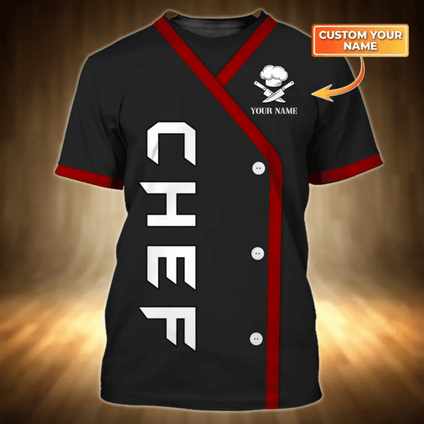 Chef Personalized Name 3D Tshirt, Chef 3D shirt, birthay gift for chef