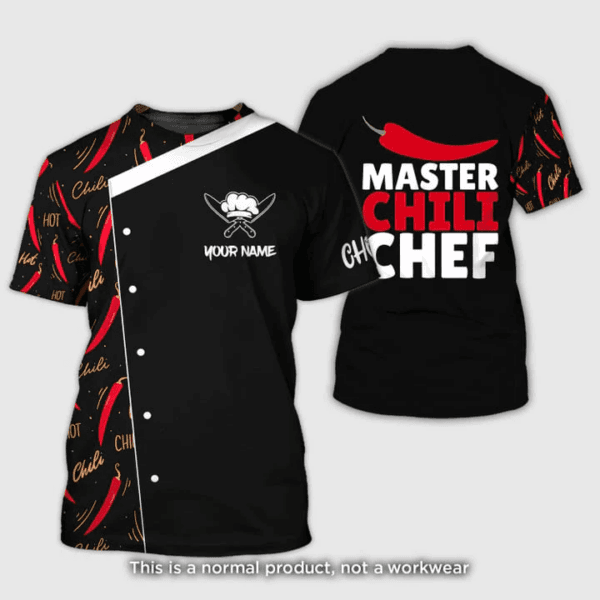 3D All Over Printed Chef Shirt, Chef Personalized Name 3D Tshirt, Gift For Women, Dog Grooming Shirt, Pet Groomer T-Shirt