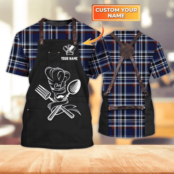 3D All Over Print Chef Personalized Name Tshirt Gift For Master Chef, Chef Gift For Men Women - Image 3