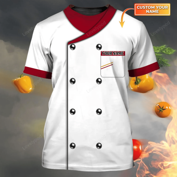 Personalized White Chef 3D Shirt, Master chef Apparel, Chef Shirt, Master Chef Gifts - Image 6