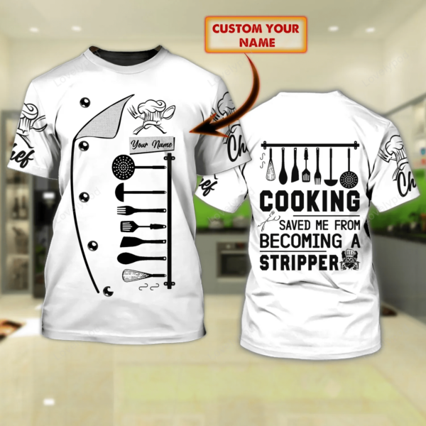 Custom Chef Shirt For Him, Chef Apparel, 3D All Over Printed Master Chef T Shirt - Image 5