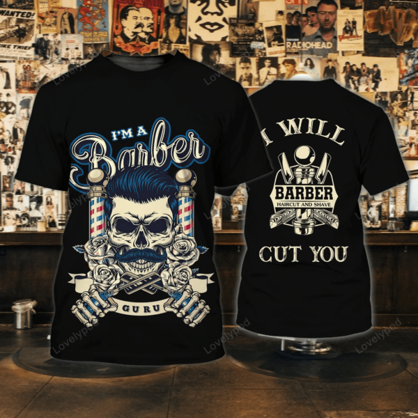 Barber 3D all over printed, Gift for barber, Gift For Hair Dresser, Salon T-shirt