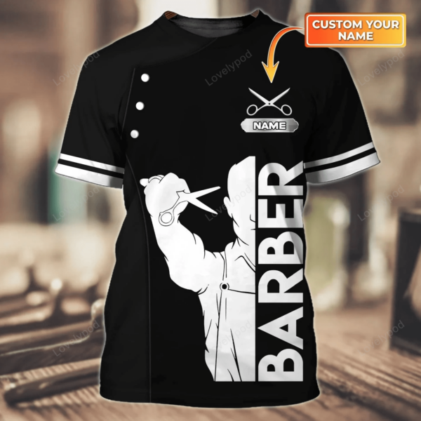 Barber 3D T-Shirt, Barber Tee, Funny Barber T Shirt, Barber Shop Gift, Barber Birthday Present