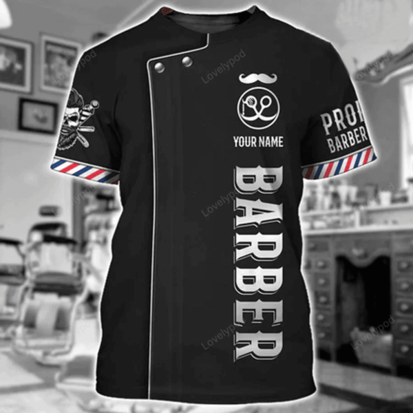 Barber 3D All Over Printed, Personalized Name Barber Men's 3D shirt