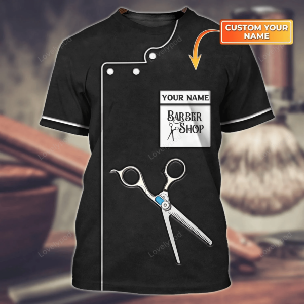 Barber 3D T-Shirt, Barber Tee, Funny Barber T Shirt, Barber Shop Gift, Barber Birthday Present - Image 2