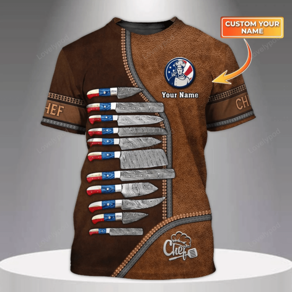 Iron chef shirt, American Chef 3D all over printed , Gift for Chef - Image 3