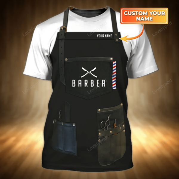 Barber Shop Gift, Barber 3D all over printed, Barber Tee, Funny Barber T Shirt - Image 3