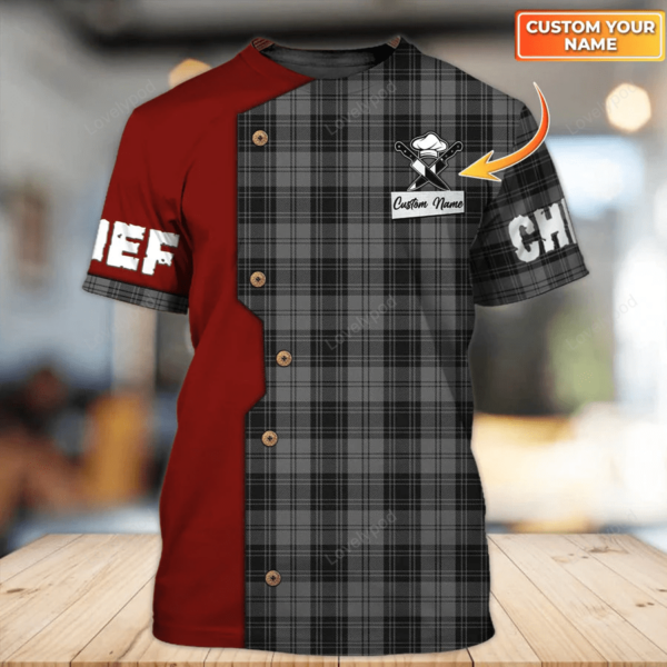 Chef Gift for Father, Cook, Chef 3D all over printed , Male Chef Shirt, Cooking Shirt, Mom Cooking Gift - Image 5