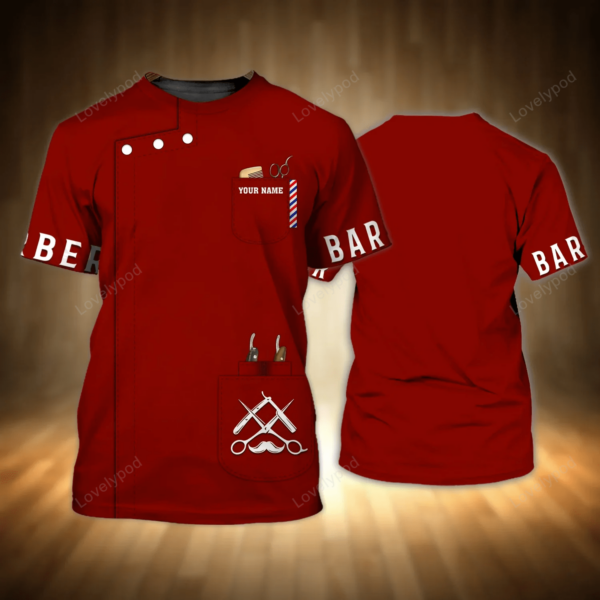 Gift for Barber, Barber 3D T-shirt, Barber Birthday Present