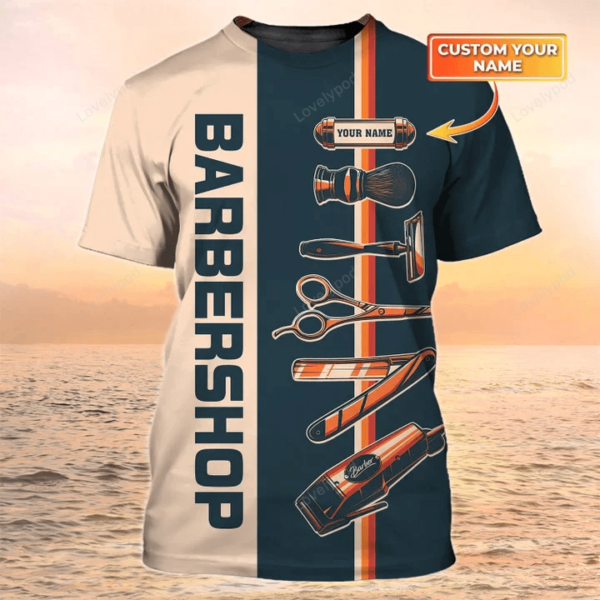 Barber Shop T Shirts Custom Barber T Shirts, 3D Full Print Shirts For Barber, Best Gift For Barbers, Barber Shirt - Image 2