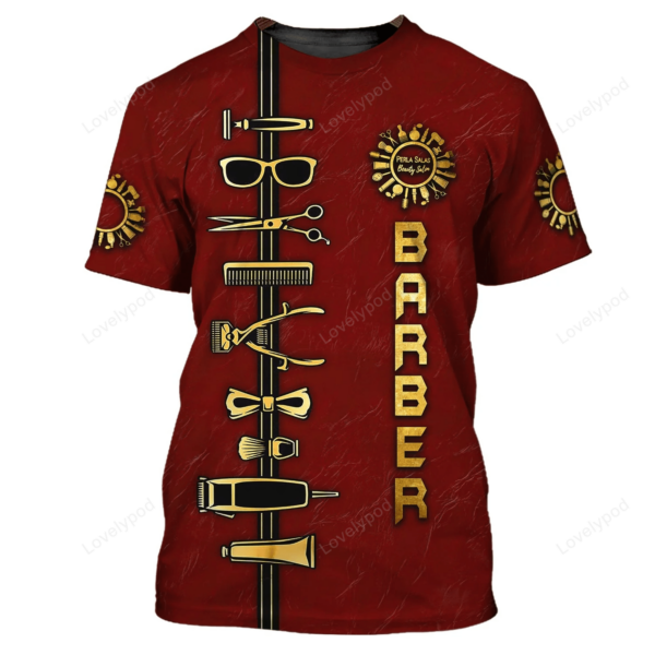 Customized Barber T Shirt 3D Full Print, Barber Shirts, Barber Gifts - Image 3