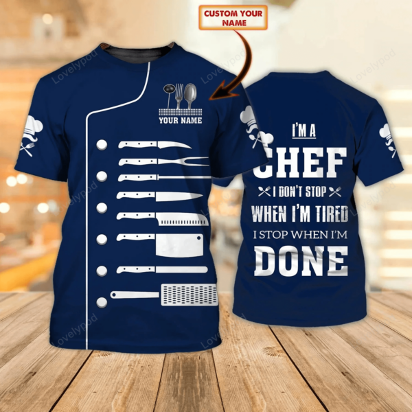 Chef life shirt, Chef 3D all over printed , Gift for Chef - Image 3