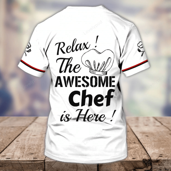 Personalized Name Chef, Cook 3D all over printed new, gift for Chef - Image 2