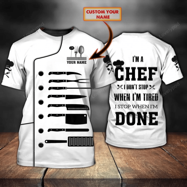 Chef life shirt, Chef 3D all over printed , Gift for Chef - Image 6