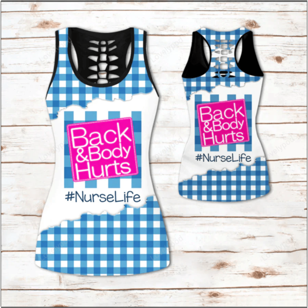 Gift for nurse, Back & Body Hurt Nurse Life Custom Name & Hashtag 3D All Over Print Shirts - Image 3