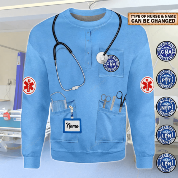 Personalized Shirt Nurse Uniform 3D All Over Print Shirts For Nurses, Gift for nurse - Image 2