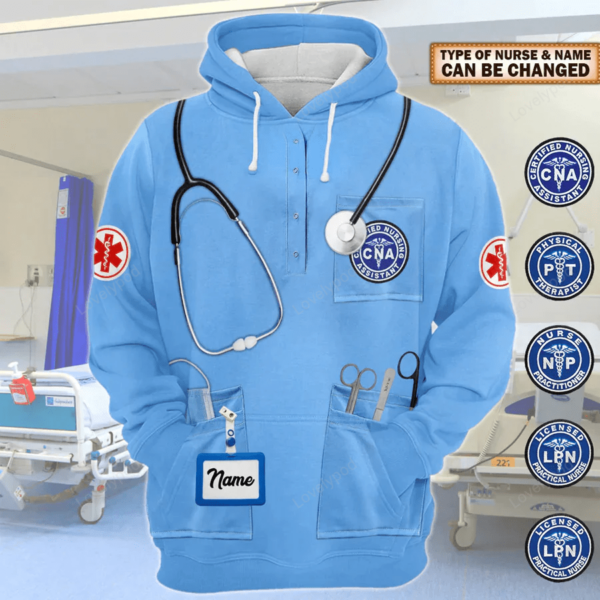 Personalized Shirt Nurse Uniform 3D All Over Print Shirts For Nurses, Gift for nurse - Image 4