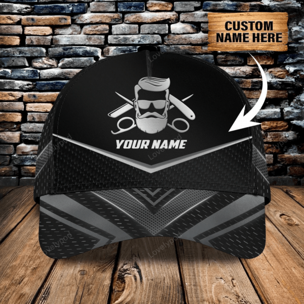 Personalized With Name 3D Full Printed Barber Classic Cap For Men And Woman, Barber Cap Hat