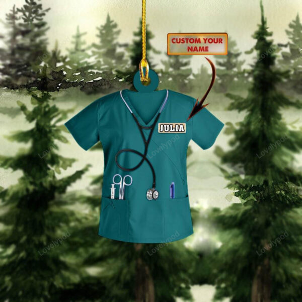 Personalized Nurse Ornament, Costume Color can be changed - Image 4