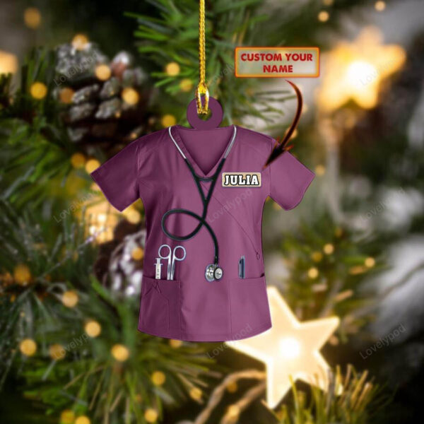 Personalized Nurse Ornament, Costume Color can be changed - Image 5