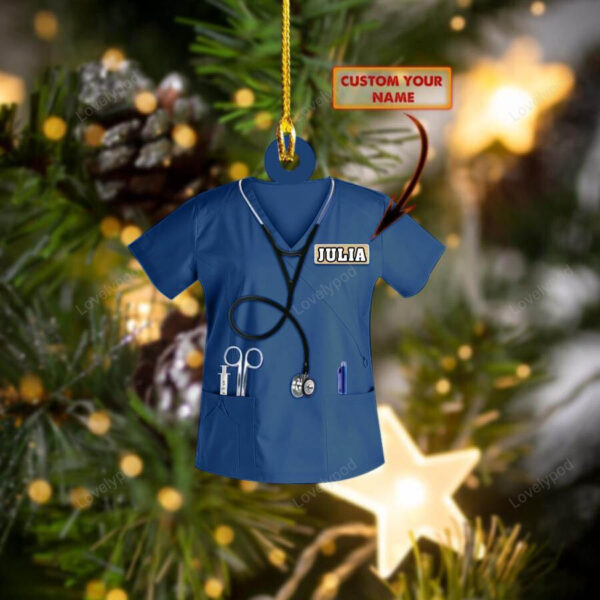 Personalized Nurse Ornament, Costume Color can be changed - Image 6