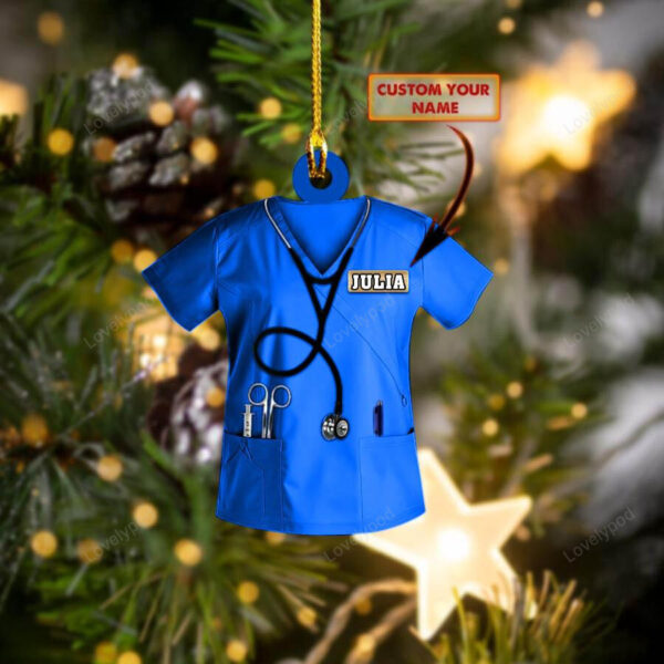 Personalized Nurse Ornament, Costume Color can be changed - Image 7