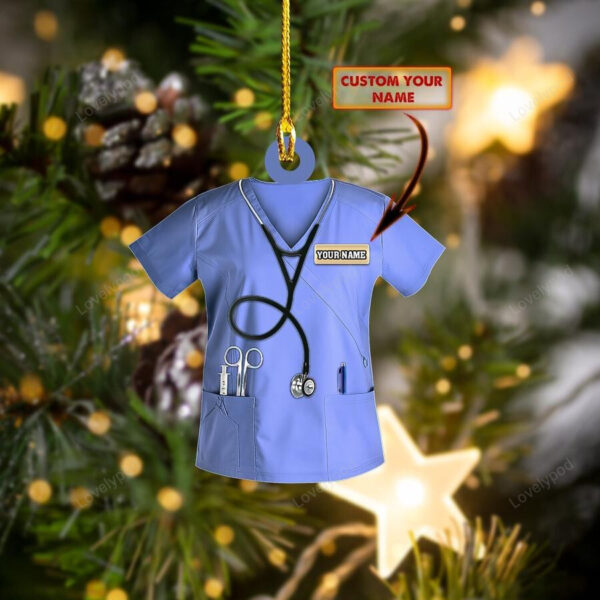 Personalized Nurse Ornament, Costume Color can be changed - Image 8