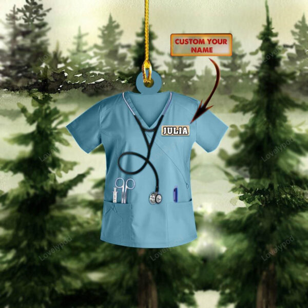 Personalized Nurse Ornament, Costume Color can be changed - Image 10