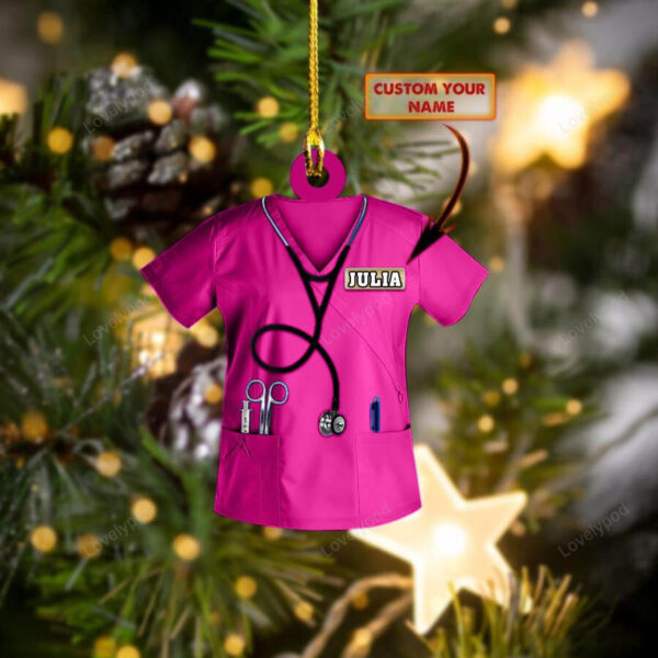 Personalized Nurse Ornament, Costume Color can be changed - Image 9